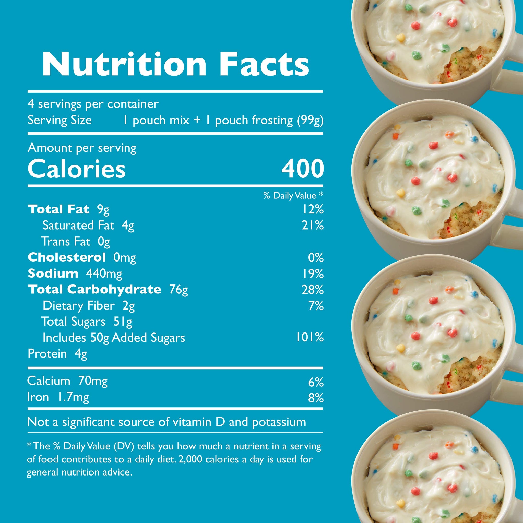 Betty Crocker Baking Mug Treats Rainbow Chip Cake Mix with Rainbow Chip Frosting, 13.9 oz(us) (1)