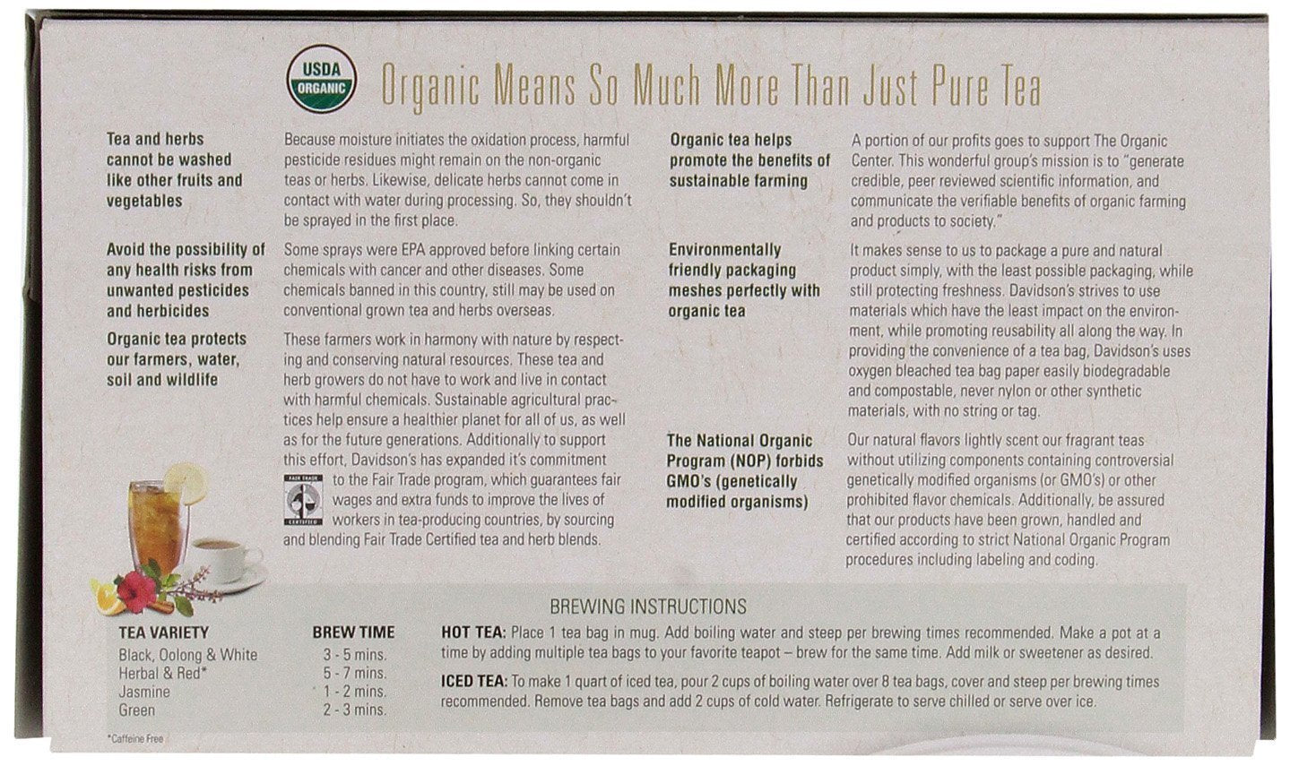 Davidson's Organics, Moroccan Mint, 100-count Unwrapped Tea Bags
