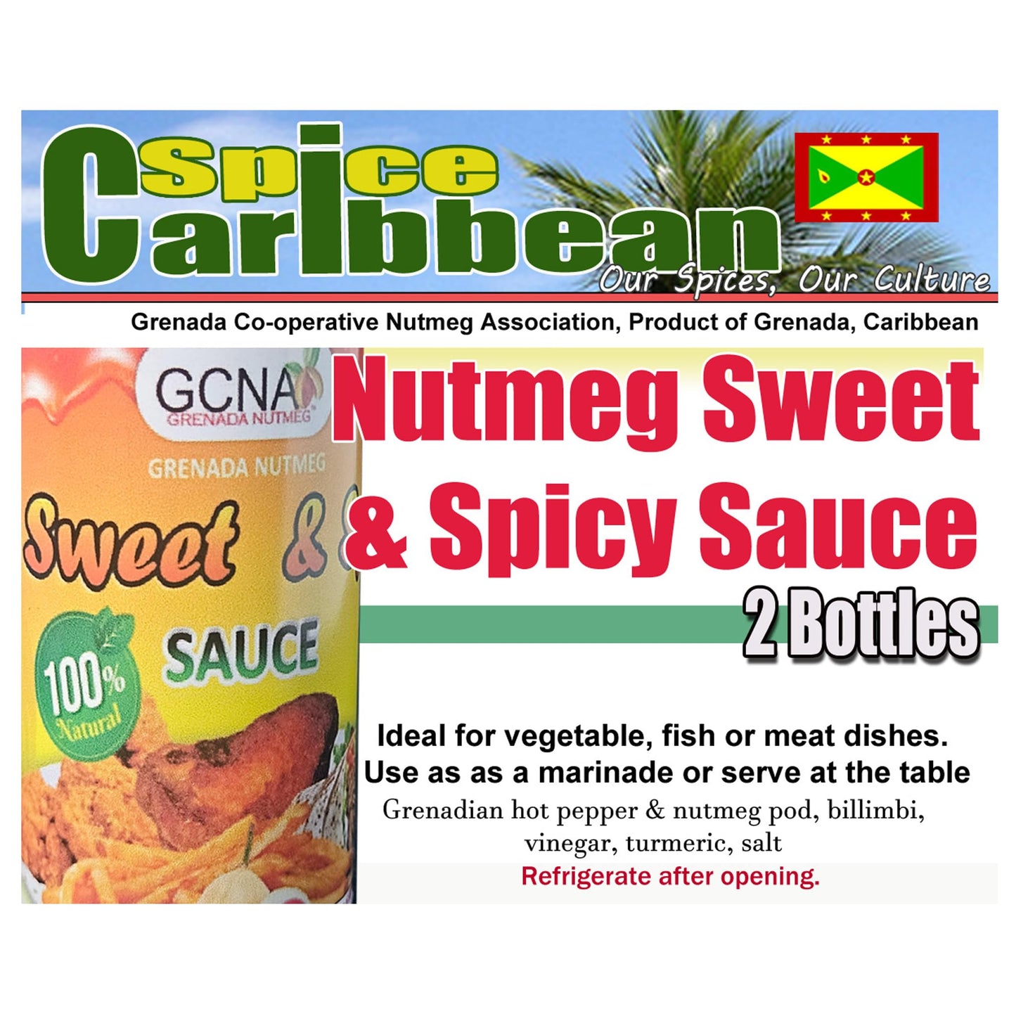 Nutmeg Sweet & Spicy Sauce (2 bottles @ 147 ml each)