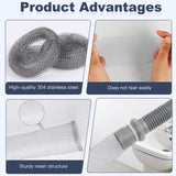 Lint Traps for Washing Machine Hose, Stainless Steel Washing Machine Drain Lint Trap, 10PCS Lint Catcher for Washer Machine with 10PCS Cable Ties