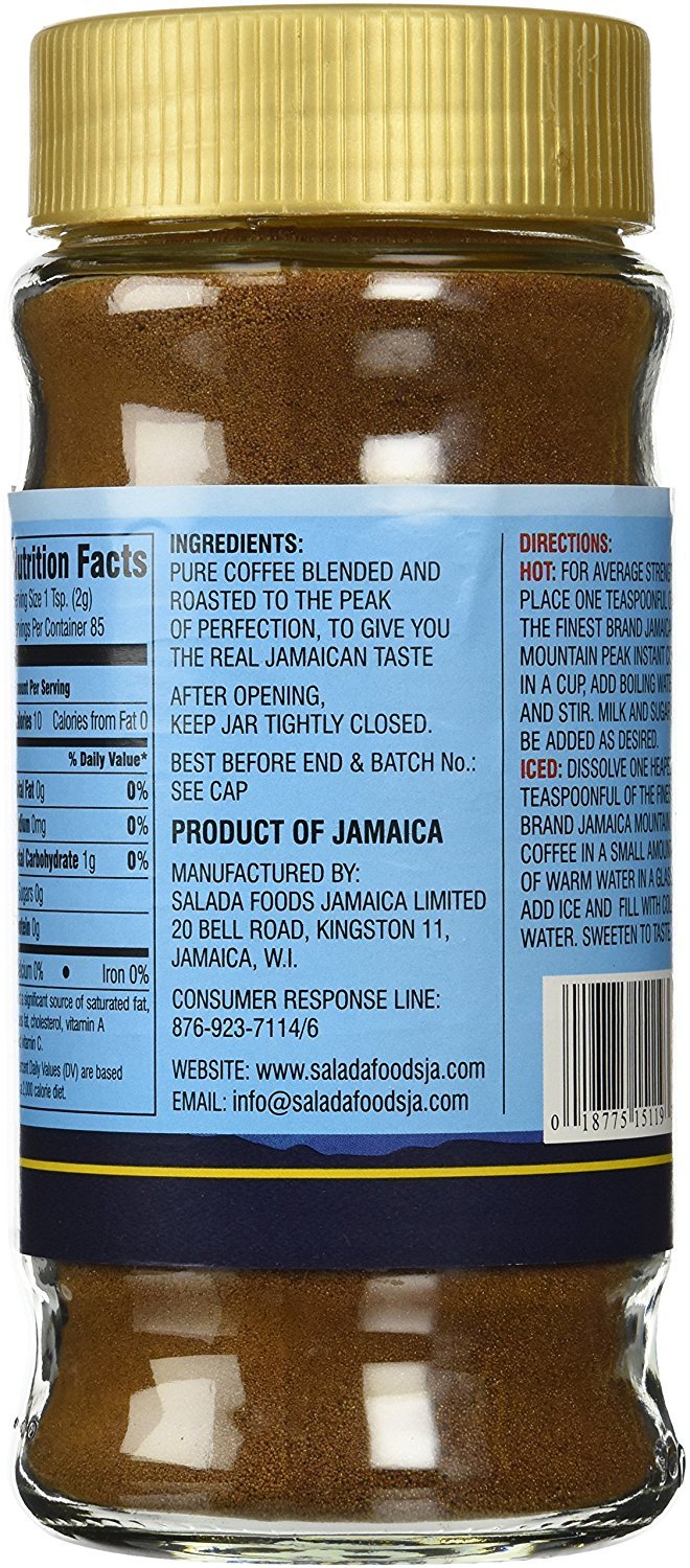 Jamaica Mountain Peak Instant Coffee 6 OZ