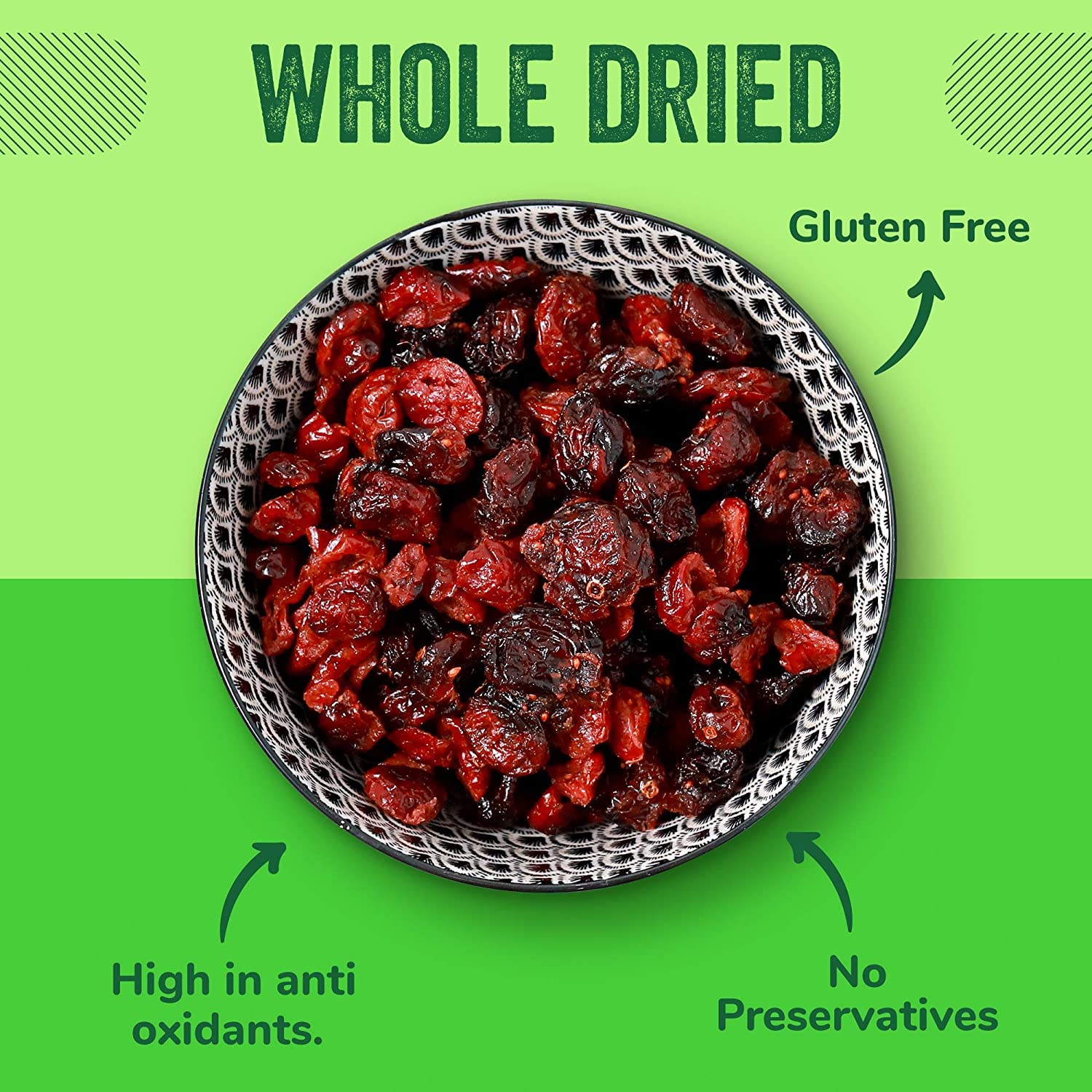 Dried Cranberries Original 2 Pound (32 oz) Batch Tested Gluten & Peanut Free | Resealable Bag | High in Antioxidant | Great for Salads, Cooking