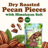 Food to Live Dry Roasted Pecan Pieces with Himalayan Salt, 1.5 Pounds - Oven Roasted, Lightly Salted, No Oil Added, Perfect for Cooking, Baking