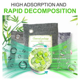 Activated Charcoal Odor Absorber (4x200g Large + 2x75g Small), Bamboo Charcoal Air Purifying Bag, Odor Deodorizer and Eliminator for Cars