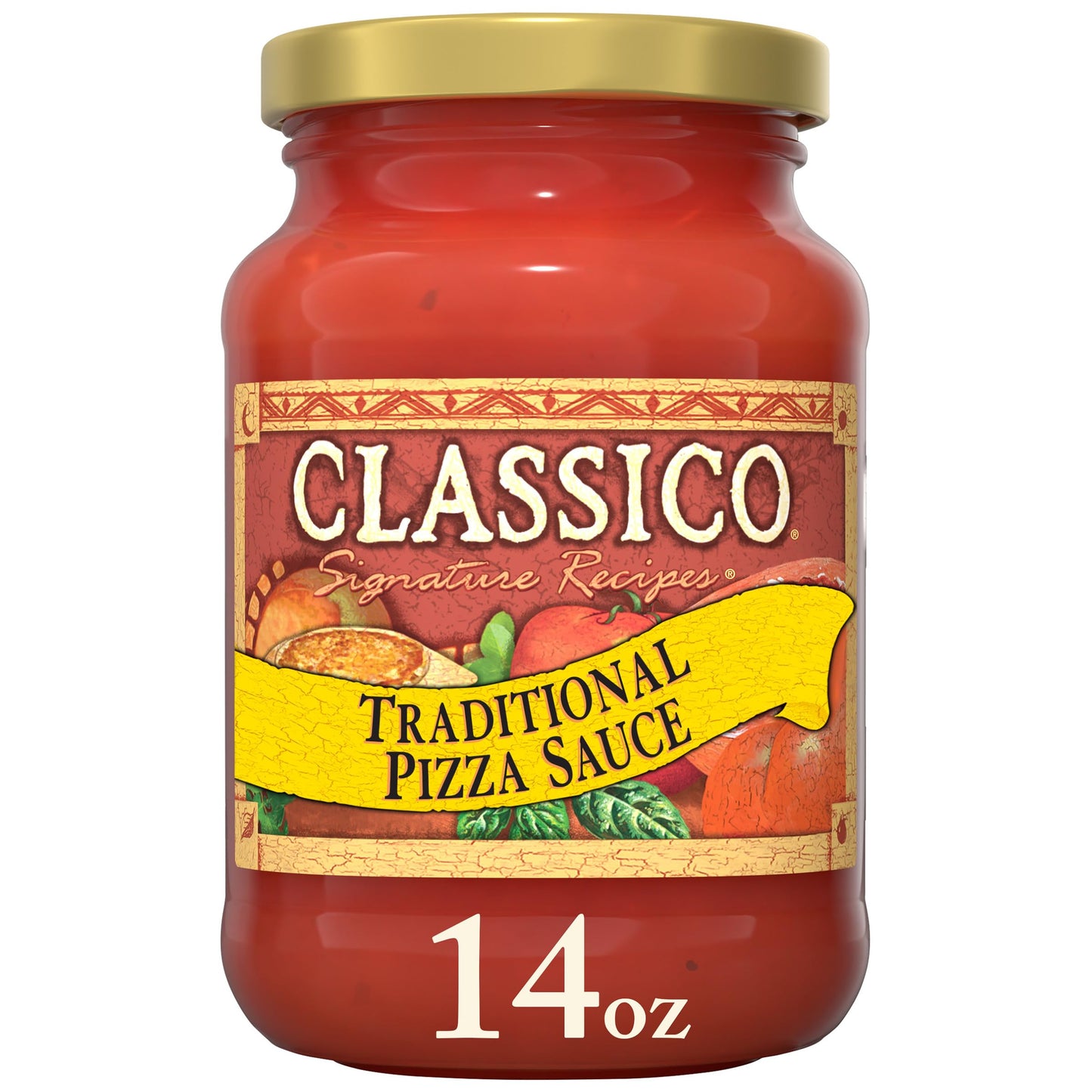 Classico Signature Recipes Traditional Pizza Sauce, 14 oz Jar