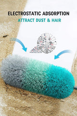 BOOMJOY Microfiber Feather Duster with 100 inches Extension Pole, Dusters for Cleaning High Ceiling, Fan, Blinds, Furniture