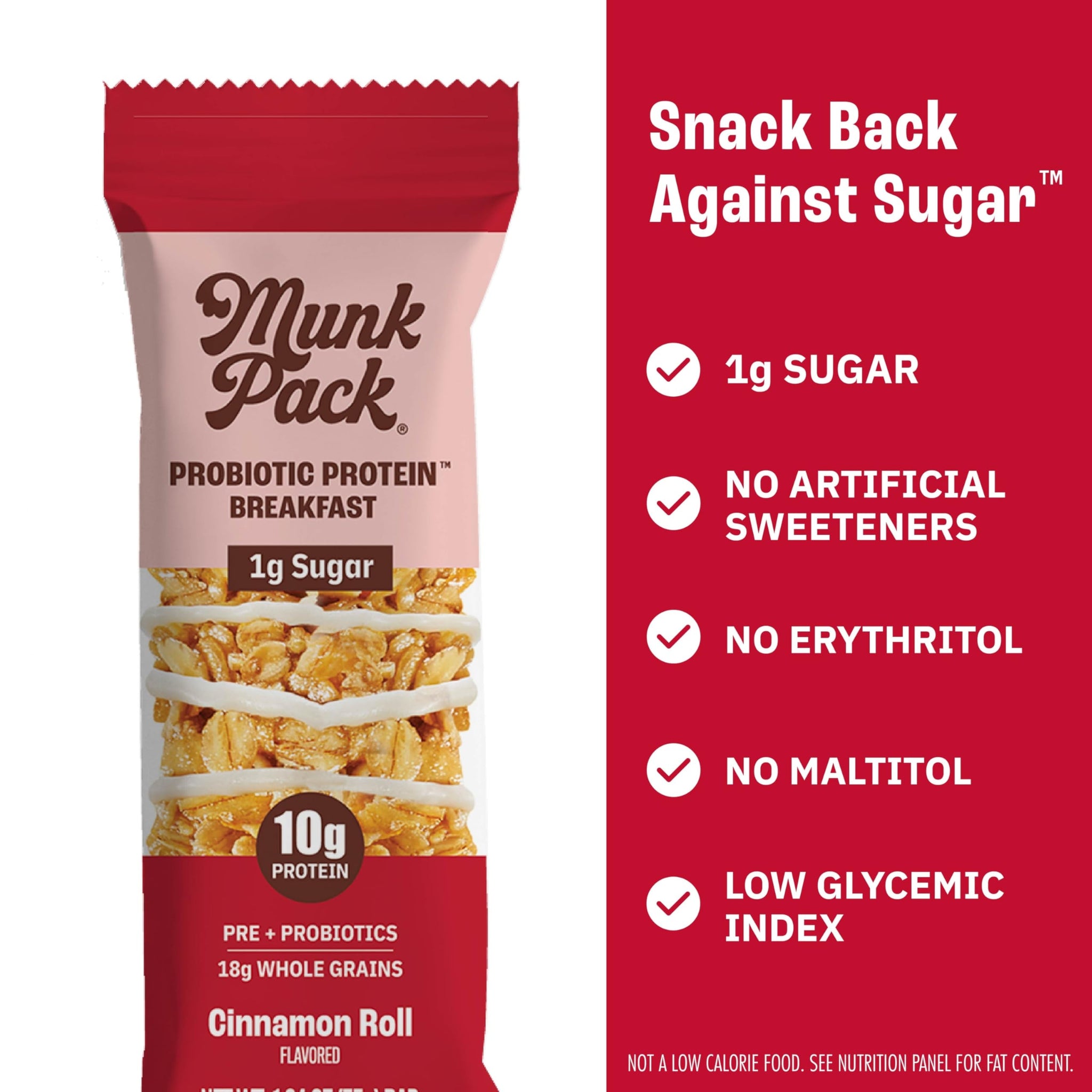 Munk Pack Variety Pack Probiotic Protein Bars | 10g Plant Protein, 1g Sugar, 6g Fiber |Diabetic-Friendly Ideal Breakfast Bars - On-the-Go Snacks