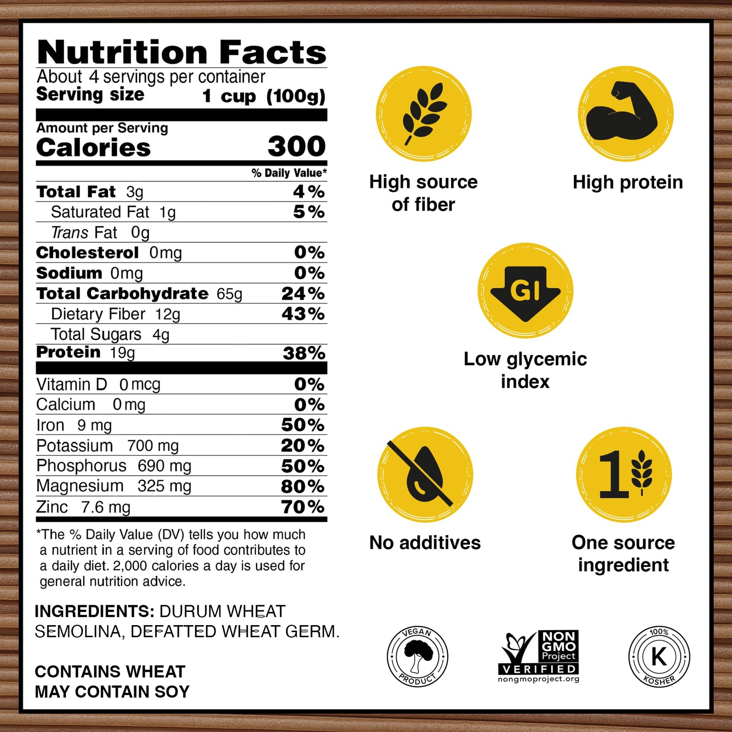 Garofalo - High Protein Spaghetti Pasta | Premium Durum Wheat Semolina with 19g Protein & 12g Fiber | Italian Made, Bronze-Drawn, PGI Certified (16