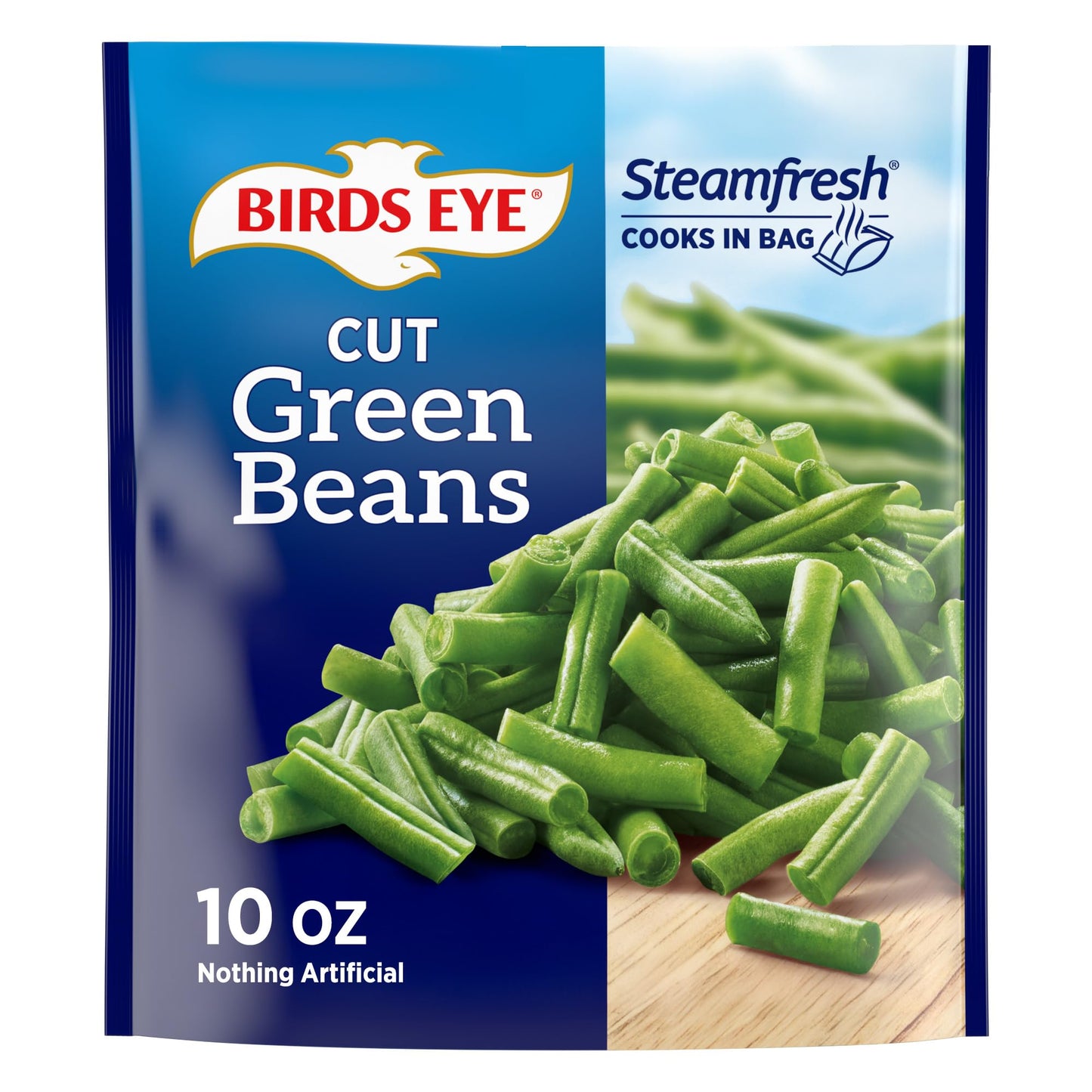 Birds Eye Steamfresh Cut Green Beans Frozen Vegetable, 10 OZ