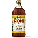Virgin Noni Juice - RAW (Unpasteurized) 100% Pure Organic Hawaiian Noni Juice - 32oz Glass Bottle