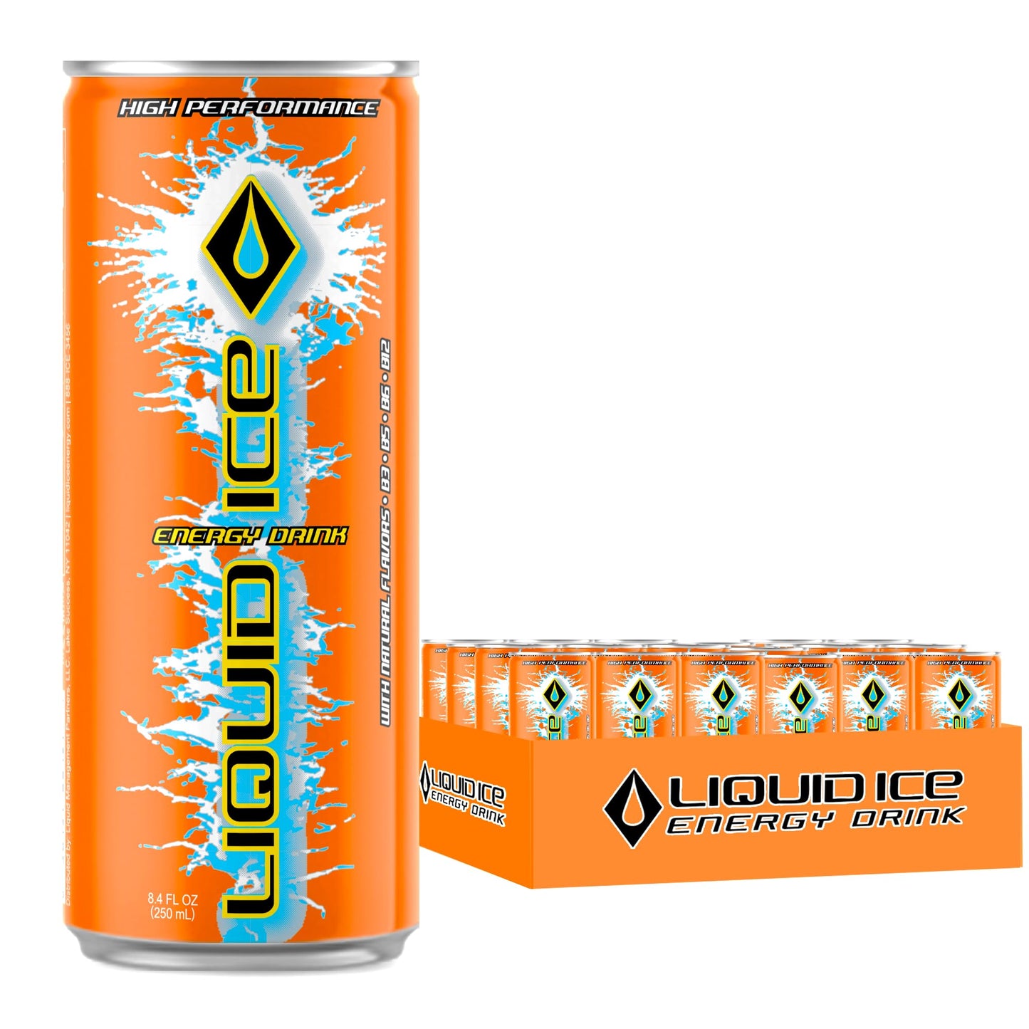 Liquid Ice Energy Drink - Citrus Pop (8.3 Fl Oz, 24 Count)