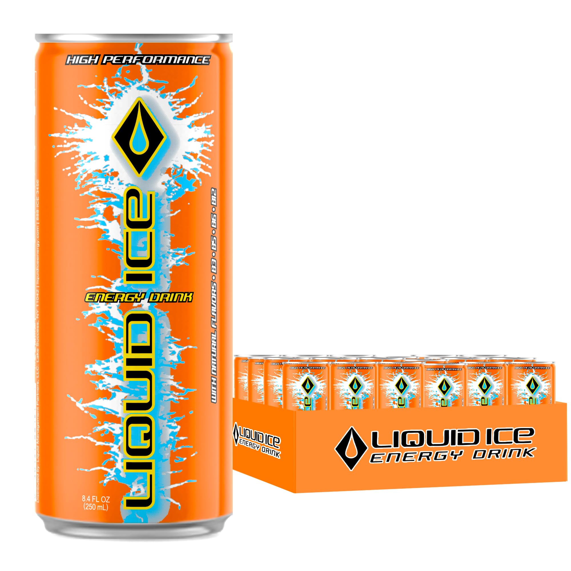Liquid Ice Energy Drink - Citrus Pop (8.3 Fl Oz, 24 Count)