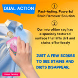 Magical Fiber Stain Remover- Use as Spot Remover- No Dry Cleaning Food, Grease, Coffee Off Laundry, Tea, Fabric, Pet Stains, Stain Remover Sponge