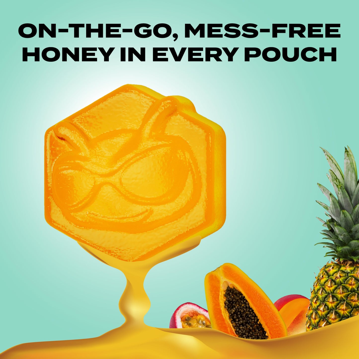 BEEUP Honey Fruit Snacks - With a Teaspoon of Honey in Every Pouch - Dye Free, No Corn Syrup - Individually Wrapped Fruit Snack Packs for School