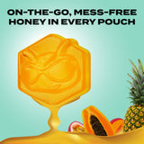 BEEUP Honey Fruit Snacks - With a Teaspoon of Honey in Every Pouch - Dye Free, No Corn Syrup - Individually Wrapped Fruit Snack Packs for School