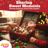 Bulk Candy Variety Pack - Christmas Gift Box - Over 2 Pounds of Festive Holiday Candy - Individually Wrapped Assorted Treats in a Beautiful Christmas