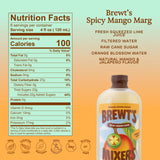 Brewt’s Spicy Mango Margarita Mix - Handcrafted Cocktail & Mocktail Mixer with Real Lime Juice, No Preservatives, Real Ingredients - Non-Alcoholic