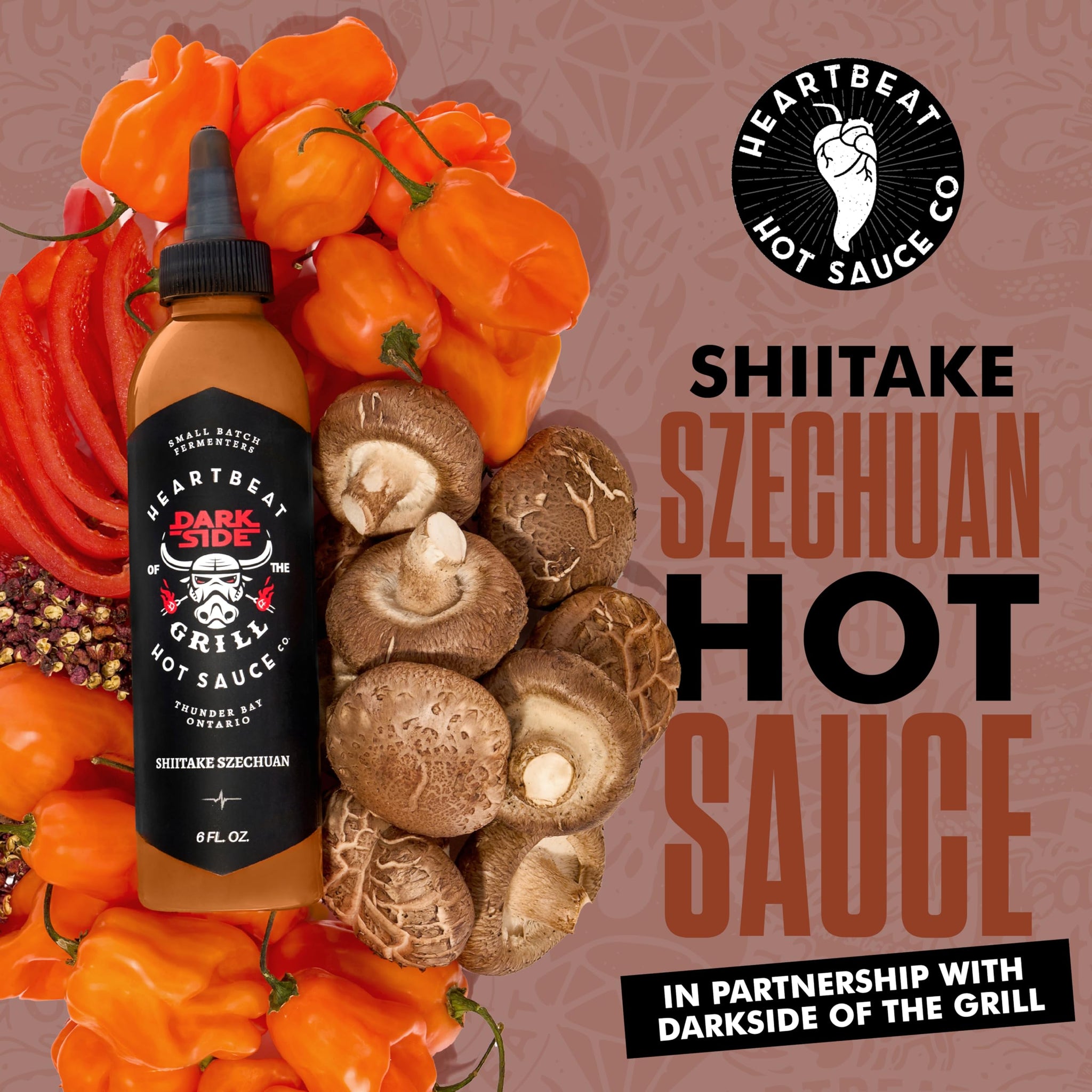 Heartbeat Hot Sauce Co. | Shiitake Szechuan, 6 oz. 6 pack