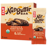 CLIF Nut Butter Bar - Chocolate Peanut Butter - Energy Snack Bars - Non-GMO - USDA Organic - Plant Based - Low Glycemic - 1.76 oz. (5 Pack)