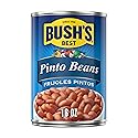BUSH'S BEST Pinto Beans, 16 Ounce Can, Canned Beans, Pinto Beans Canned, Source of Plant Based Protein and Fiber, Low Fat, Gluten Free, For Soups