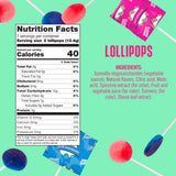 Smart Sweets, Blue Raspberry Watermelon Lollipops Multipack, 3 Ounce