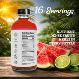 Fire Brew Premium Shrub - Watermelon Lime Shrub | 16 Concentrated Servings of Organic Ingredients for Bright Sweet Tart Flavor with Watermelon Lime