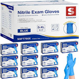 Schneider Nitrile Exam Gloves, Extended 12 Inches Cuff, Medium, 4 mil, 1000-ct Box, Gloves Disposable Latex Free, Powder Free for Medical, Food Prep