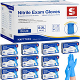 Schneider Nitrile Exam Gloves, Extended 12 Inches Cuff, Medium, 4 mil, 1000-ct Box, Gloves Disposable Latex Free, Powder Free for Medical, Food Prep