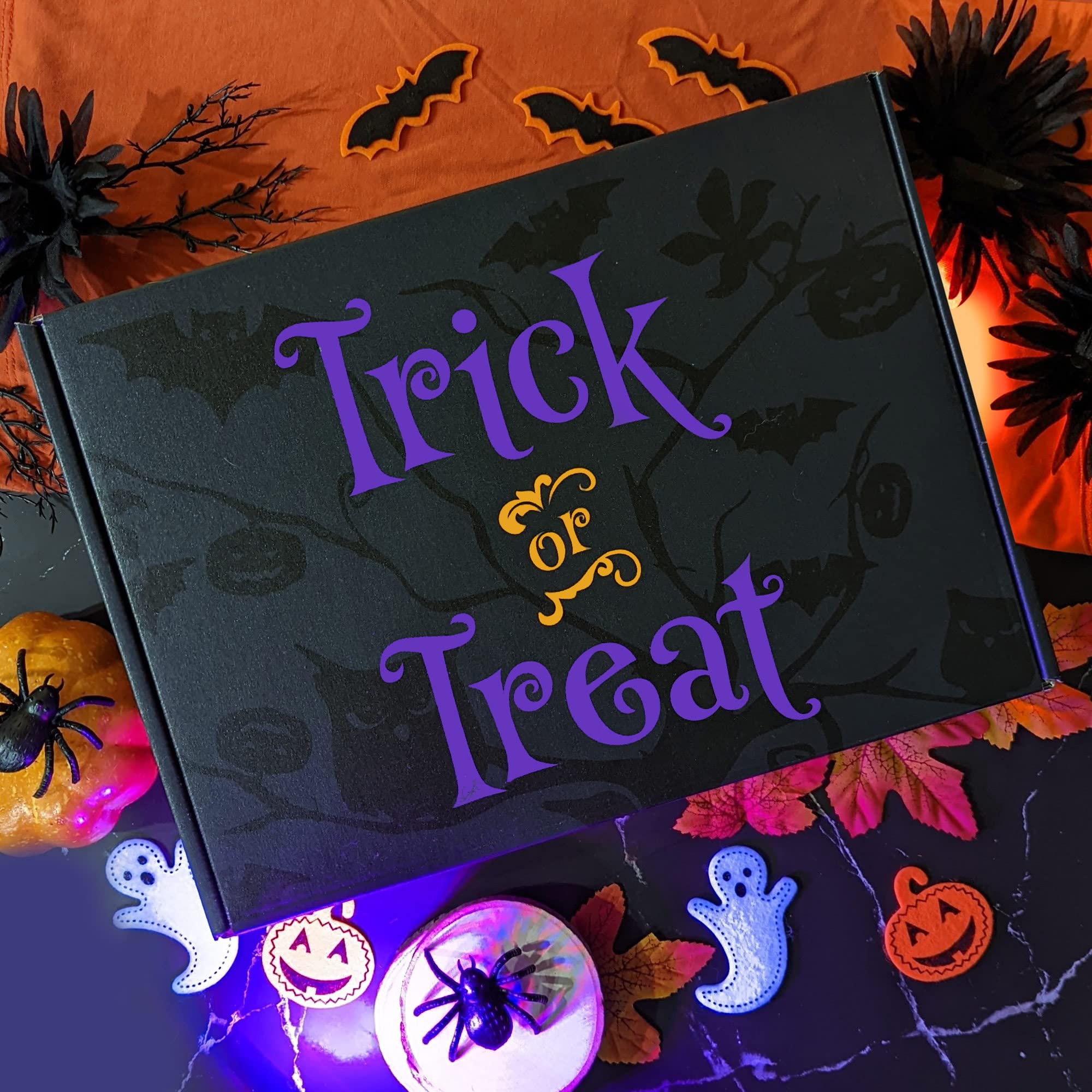 Halloween Candy Snack Box (40 Full Size Variety Gift Basket Care Package) Sour Patch Kids, M&Ms, Starburst, Swedish Fish, Skittles & More - The Care