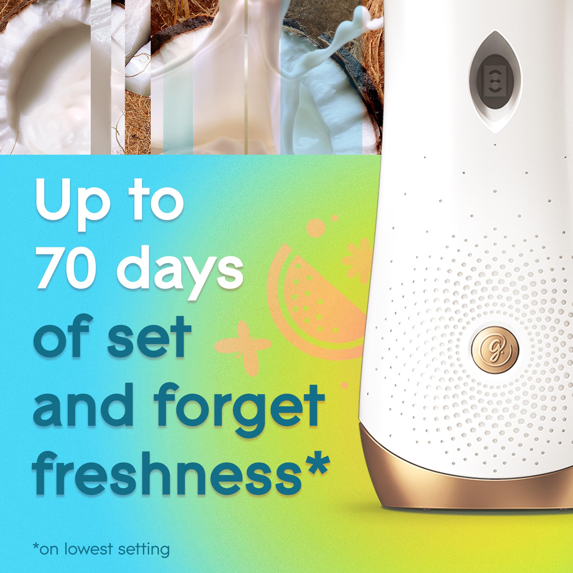 Glade Automatic Spray Refill, Cool Coconut, Scented Air Freshener for Home and Bathroom, 6.2 Oz