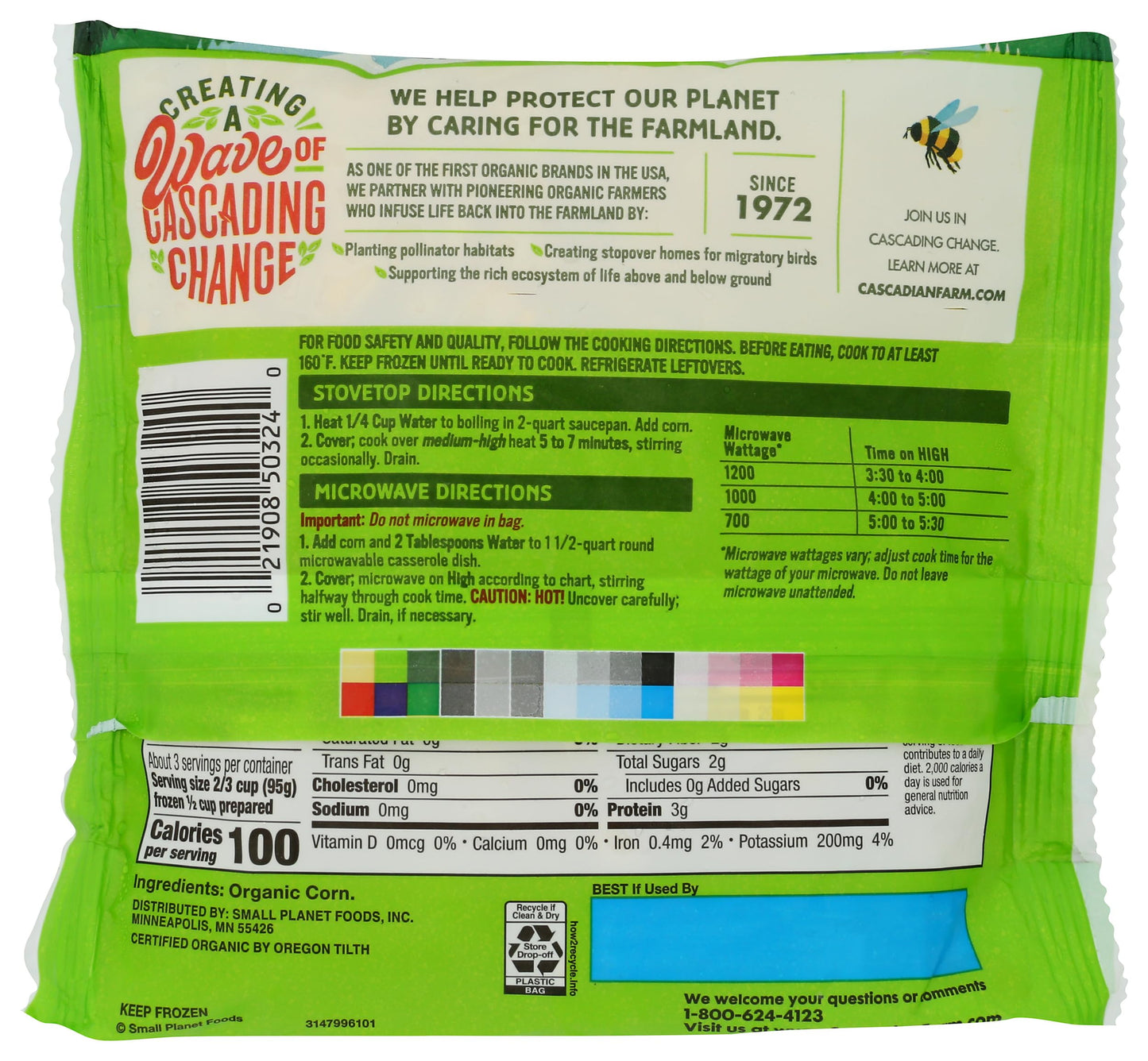 Cascadian Farm Organic Sweet Corn 10 oz Bag (Frozen)
