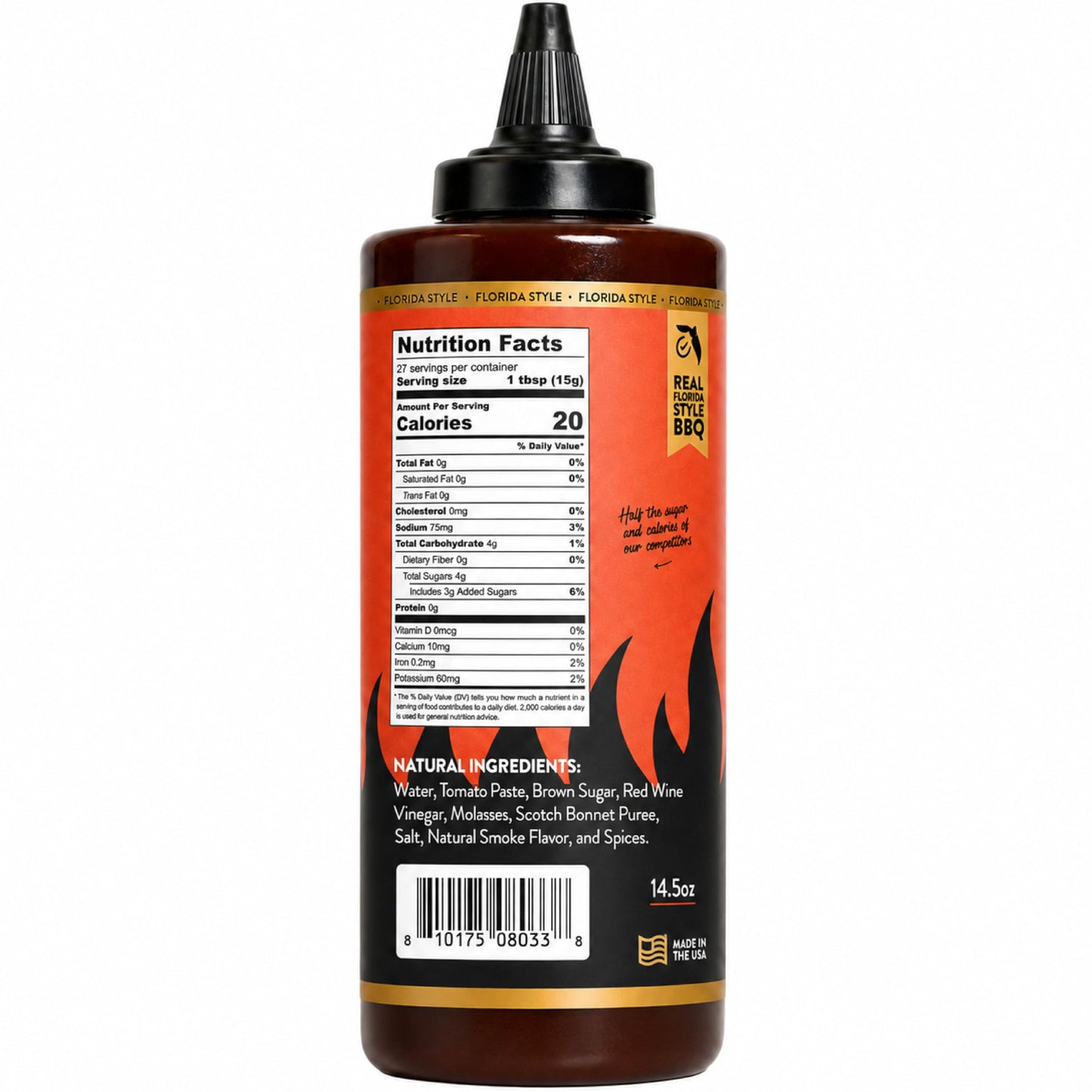 Tabañero XXX BBQ Sauce, Bold for Grilling and Glazing, Xtra, Bottle, 14.5oz