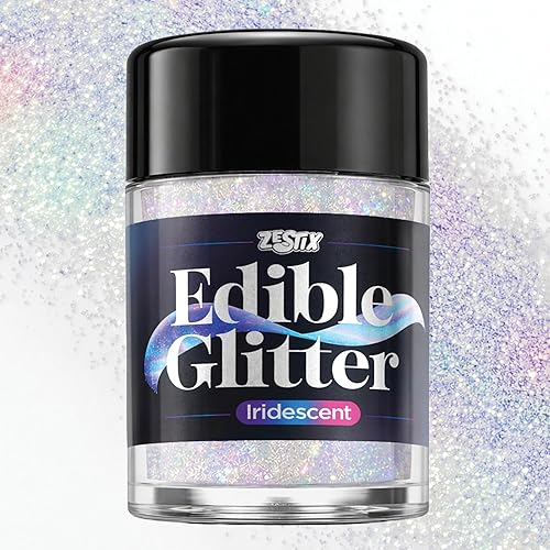 Iridescent Edible Glitter 5g, Food Grade Luster Dust for Drinks, Cocktails & Baking, Edible Shimmer Powder for Cakes, Cupcakes & Decorative Desserts