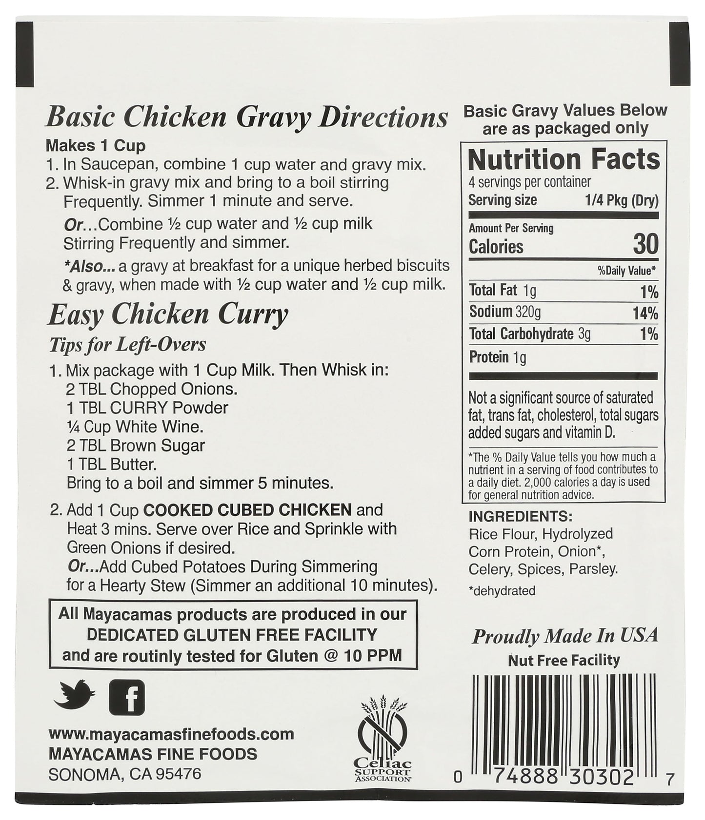 Mayacamas Mix Gluten Free Gravy Chicken, 0.75 oz