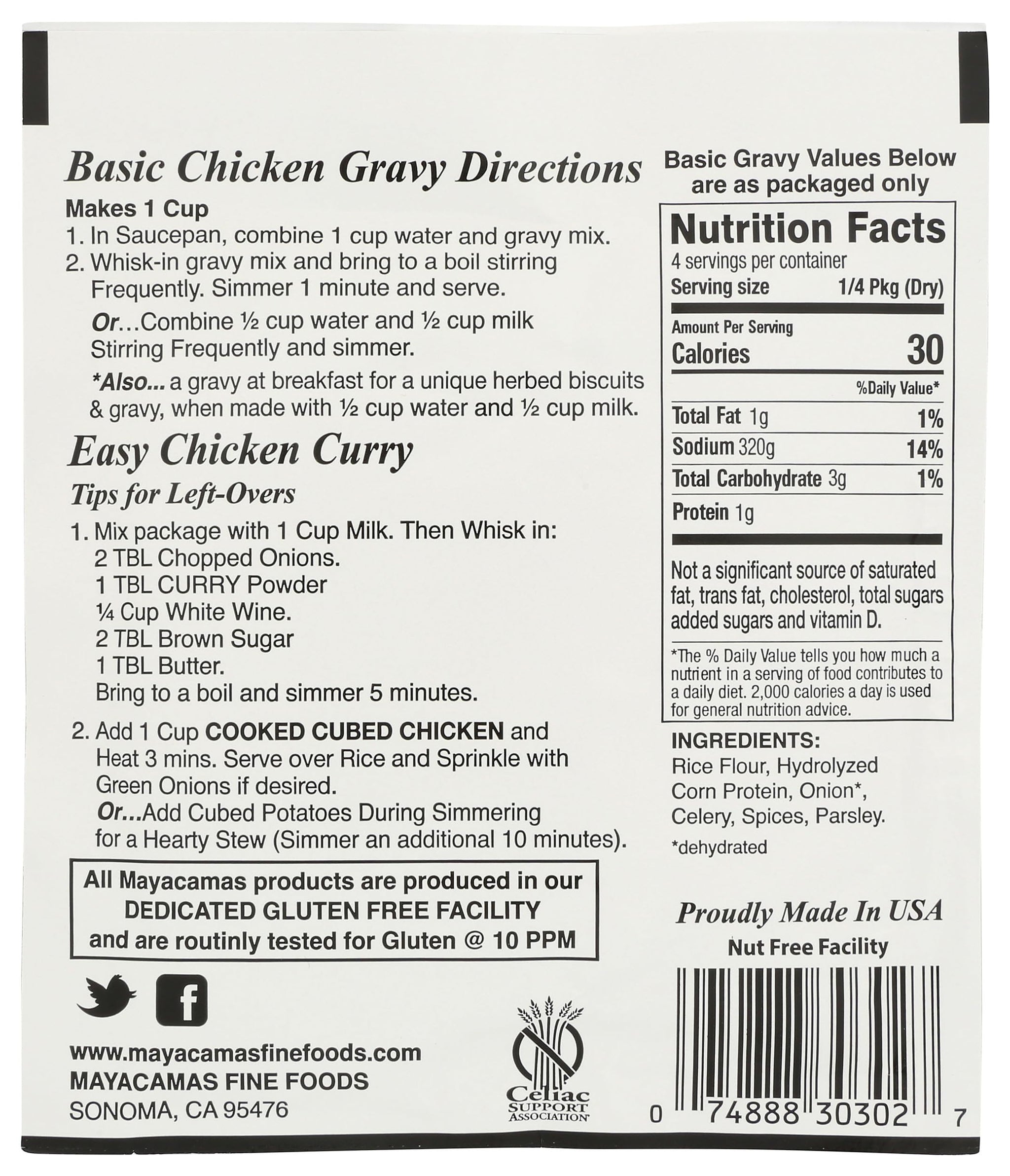 Mayacamas Mix Gluten Free Gravy Chicken, 0.75 oz