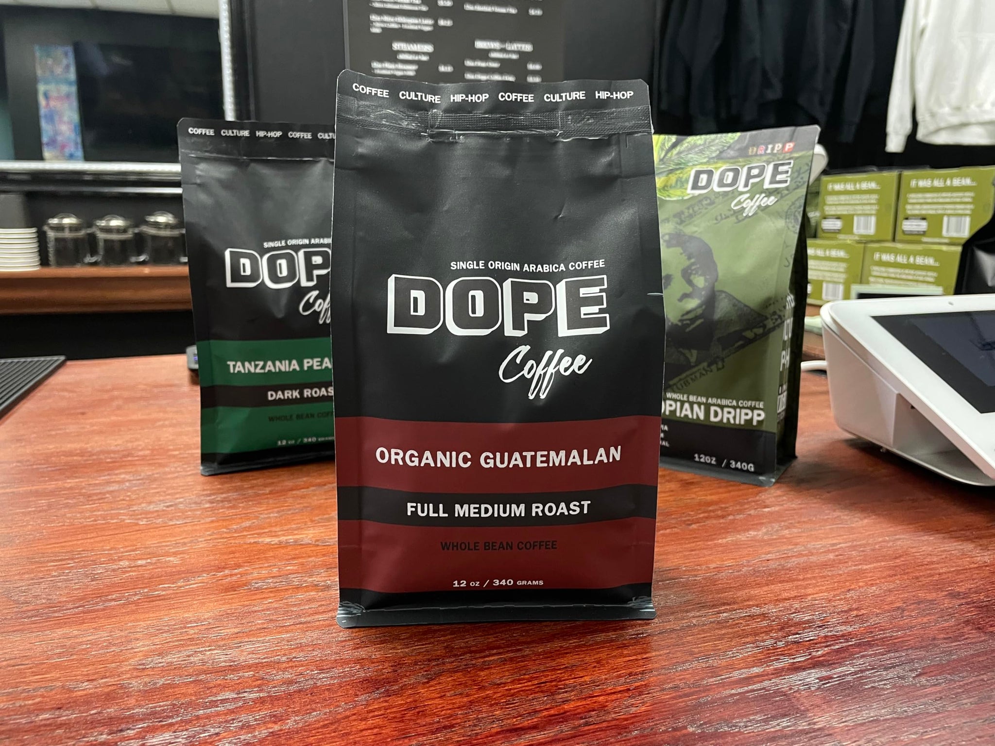 Dope Coffee Ground Coffee Organic Guatemalan Full Medium Roast, 100% Organic Fair Trade, 100% Arabica Coffee, 12oz