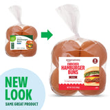 Amazon Grocery, White Enriched Hamburger Buns, 12 Oz, 8 Ct