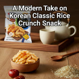 Nongshim Korean Ugua Rice Crunch Snack, Sweet Rice Crisps, Brown Rice Syrup, Glazed and Crunchy, Korean’s Favorite Rice Snack, Big Size Bag, Tasty
