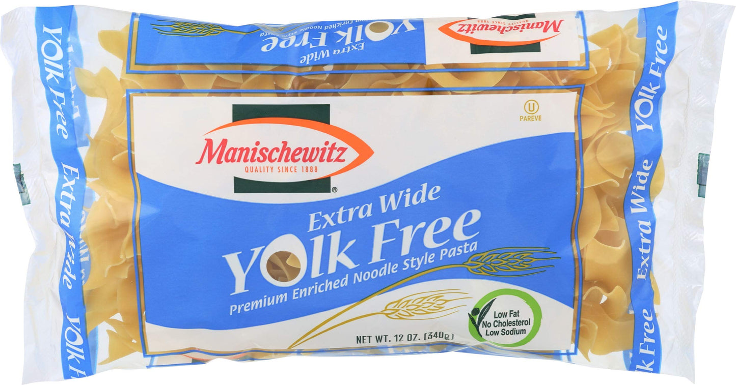 Manischewitz Extra Wide Yolk Free Noodles, 12 OZ