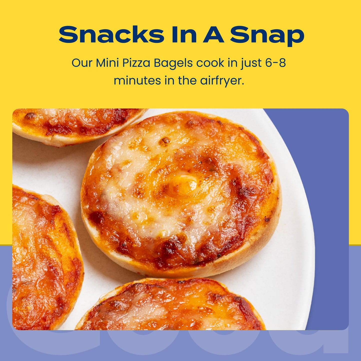 Feel Good Foods Gluten Free Mini Pizza Bagels - Frozen Snacks and Appetizers, Mini Bagel Bites with Mozzarella, White Cheddar & Parmesan Cheese, 7oz
