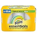 Bounty Essentials Select-A-Size Paper Towels, White, 6 Triple Rolls = 18 Regular Rolls