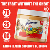 Fit Butters Fruity PEBBLES™ Cashew Butter - Added Protein and Coconut Oil, Low Carb, Low Sugar, Complete Protein Dessert Flavored Nut Butter
