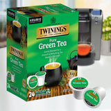 Twinings Pure Green Tea K-Cup Pods for Keurig, 24 Count (Pack of 2), Smooth Flavour, Enticing Aroma, Caffeinated, Enjoy Hot or Iced