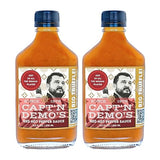 CAPT’N DEMO’S Truffle Hot Sauce BIG TRUFFLE FLASK - Gourmet Red Sauce with Real White & Black Truffle - Hot Honey Garlic Blend - Small Batch Luxury