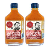 CAPT’N DEMO’S Truffle Hot Sauce BIG TRUFFLE FLASK - Gourmet Red Sauce with Real White & Black Truffle - Hot Honey Garlic Blend - Small Batch Luxury