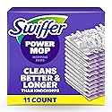 Swiffer PowerMop Multi-Surface Mopping Pad Refills for Floor Cleaning, 11 Count, White/Purple