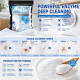 Bio Enzyme Laundry Booster Powder - Ultra-Concentrated Stain & Odor Remover for Whites & Colors | Oxygen Bleach Alternative | Non-Toxic, Biodegradable