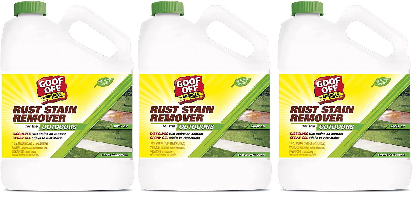 RustAid GSX00101 Goof, 1 Gallon GAL Rust Stain Remover (Three Pack)