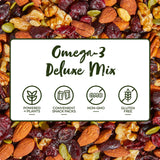 Nature's Garden Omega 3 Deluxe Mix - Trail Mix Nuts, Heart Healthy, Gluten Free, Cholesterol Free, Sodium Free, No Artificial Ingredients - 1.2 oz