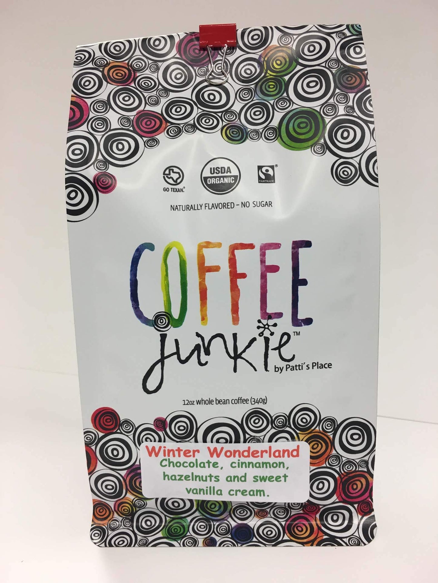 Coffee Junkie Winter Wonderland Naturally Flavored Coffee Beans - 12 oz (Caffeinated, 12 ounce)